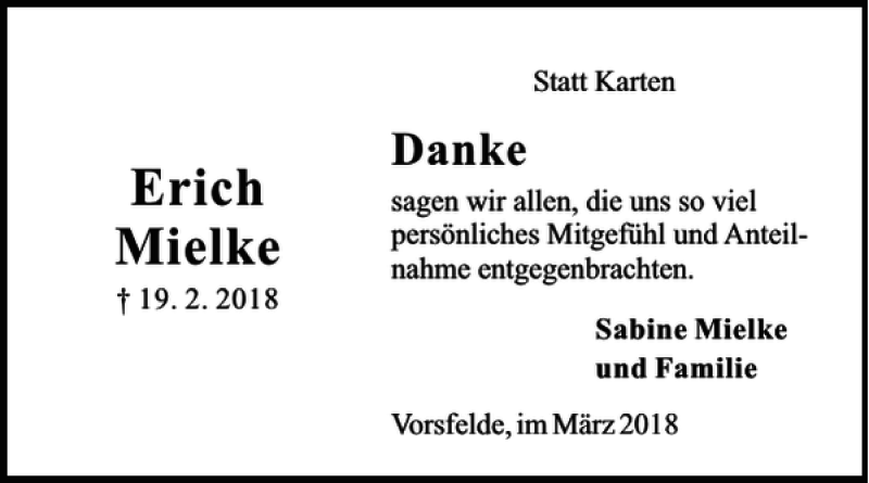 Traueranzeigen Von Erich Mielke Trauer De