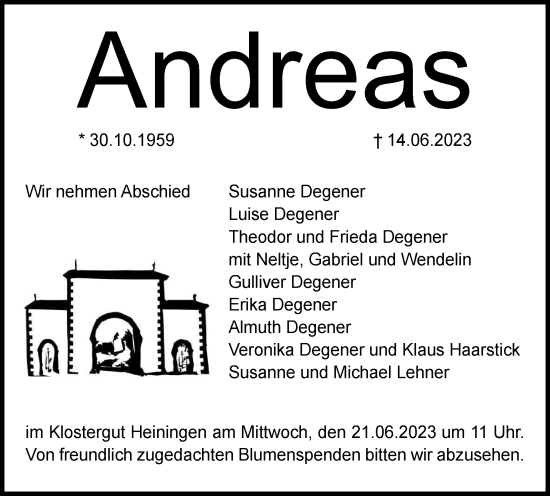 Traueranzeigen Von Andreas Trauer38 De