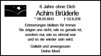 Traueranzeige von Achim Brüderle von Braunschweiger Zeitung