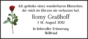 Traueranzeige von Romy Graßhoff von Braunschweiger Zeitung