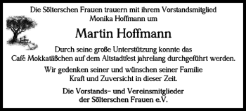 Traueranzeige von Martin Hoffmann von Salzgitter Zeitung