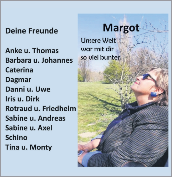 Traueranzeige von Margot  von Braunschweiger Zeitung