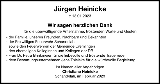 Traueranzeige von Jürgen Heinicke von Braunschweiger Zeitung