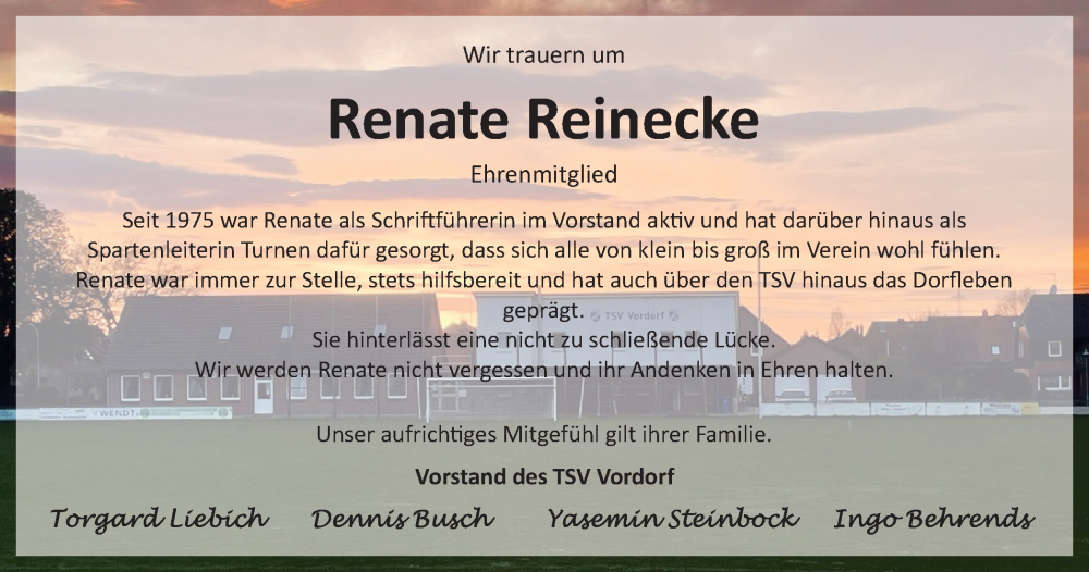  Traueranzeige für Renate Reinecke vom 02.09.2023 aus Wolfsburger Nachrichten