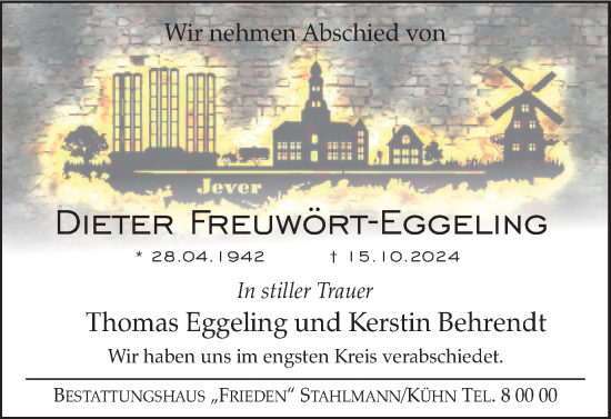 Traueranzeige von Dieter Freuwört-Eggeling von Salzgitter-Zeitung